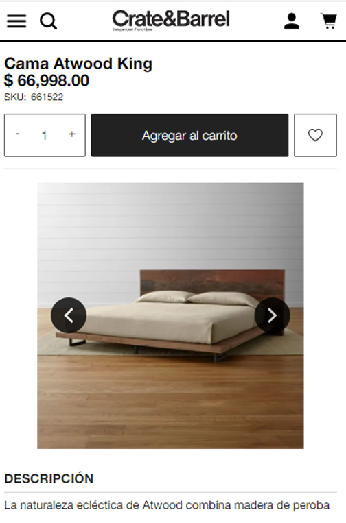 Consultor Web de Crate & Barrel